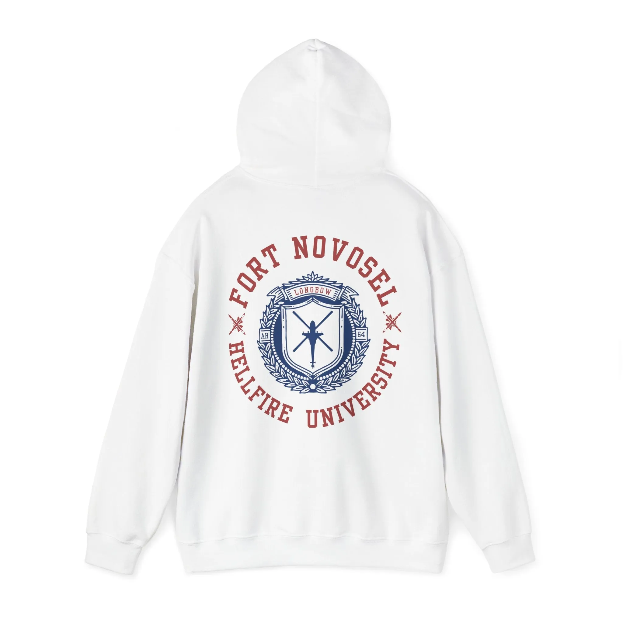 Fort Novosel Hellfire University Unisex Heavy Blend Hooded Sweatshirt