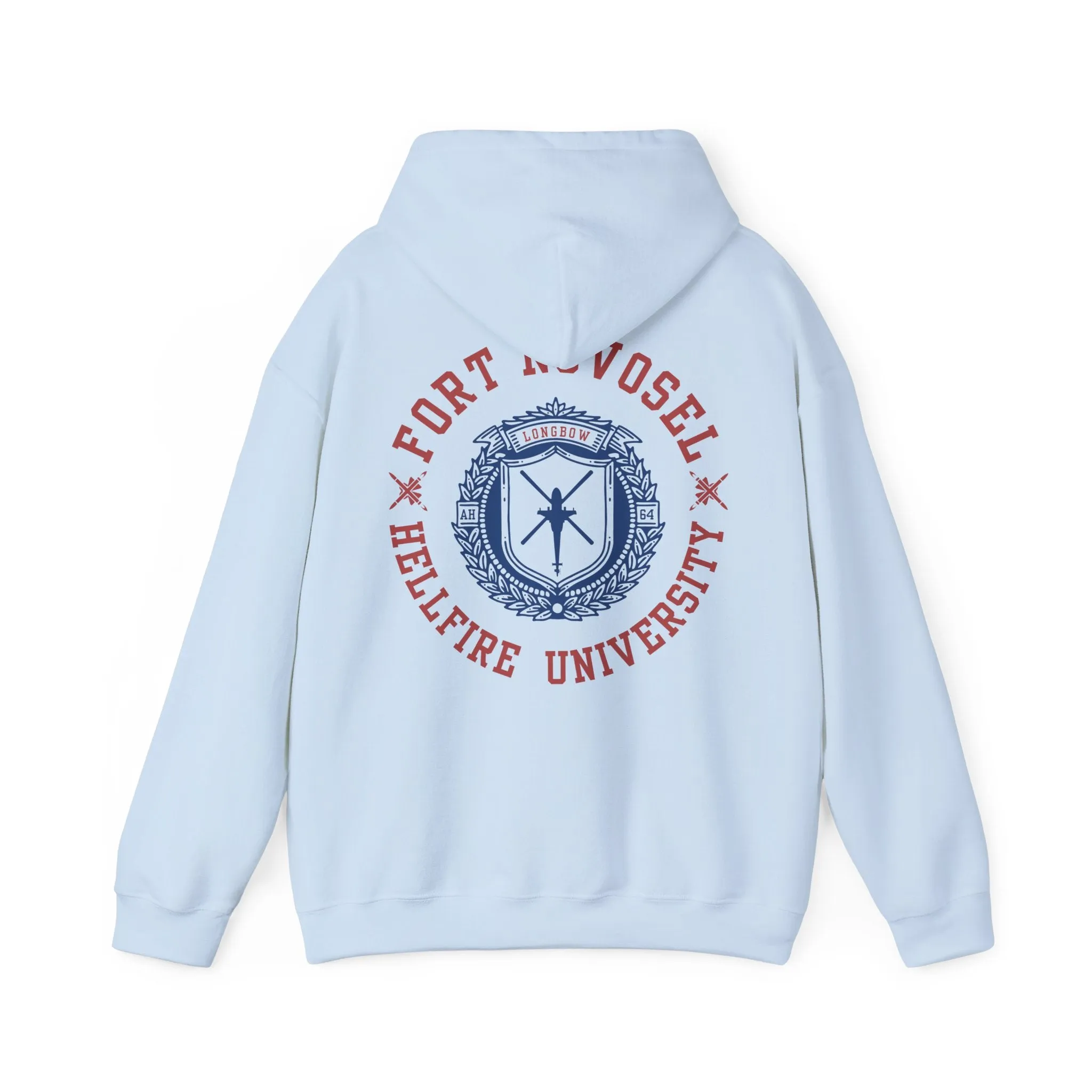 Fort Novosel Hellfire University Unisex Heavy Blend Hooded Sweatshirt