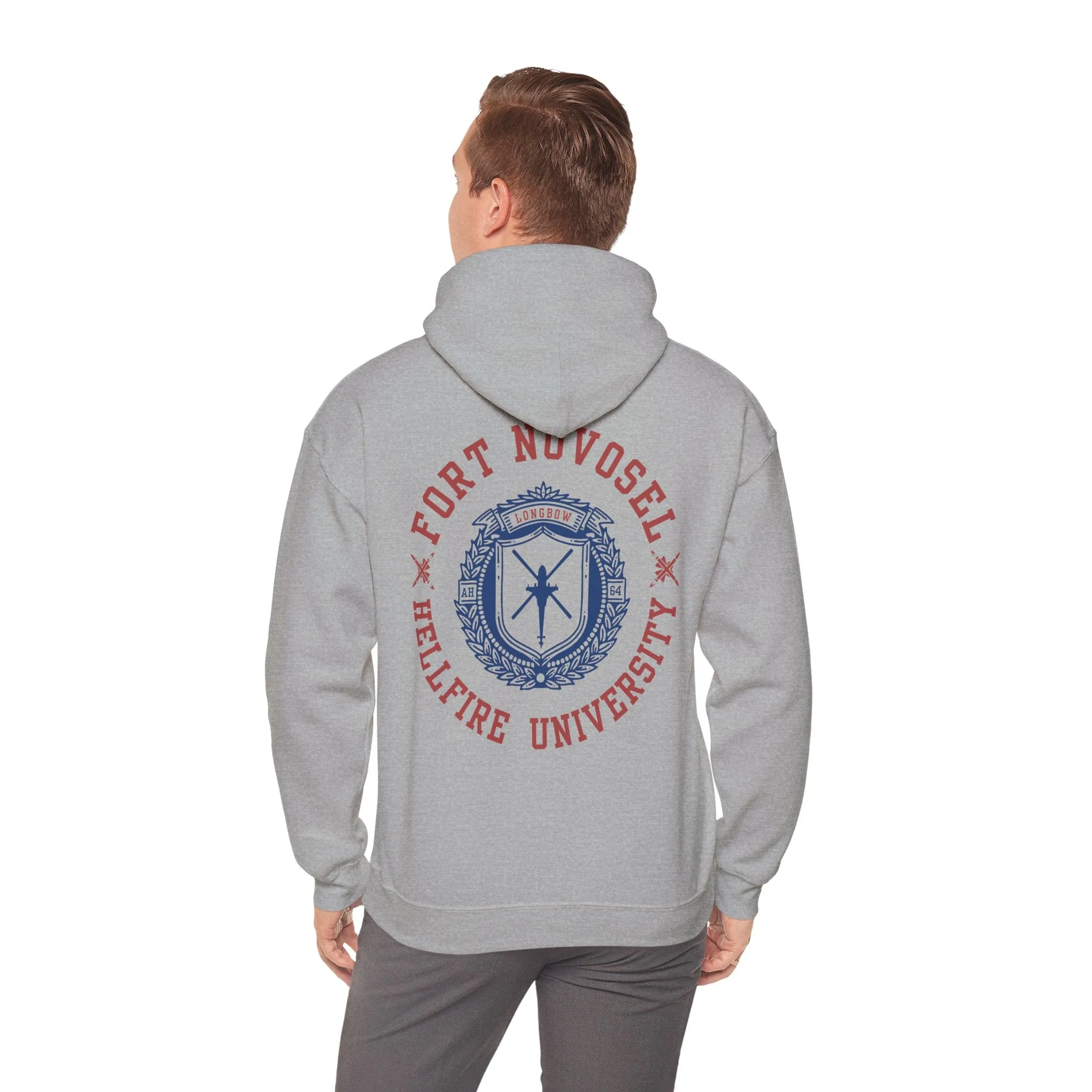Fort Novosel Hellfire University Unisex Heavy Blend Hooded Sweatshirt