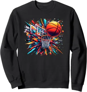 Freak Basketball Madness Slam Dunk Hoop Graffiti Basketball Sweatshirt