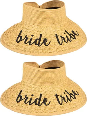 Funky Junque Women’s Sun Visor Wide Brim Straw Roll up Ponytail Hat