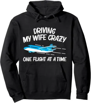 Funny Airplane For Men Dad Captain Aviation Plane Engine Pullover Hoodie
