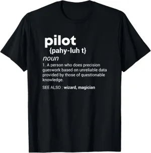 Funny Pilot Definition design Airplane Jet Aviation Graphic T-Shirt