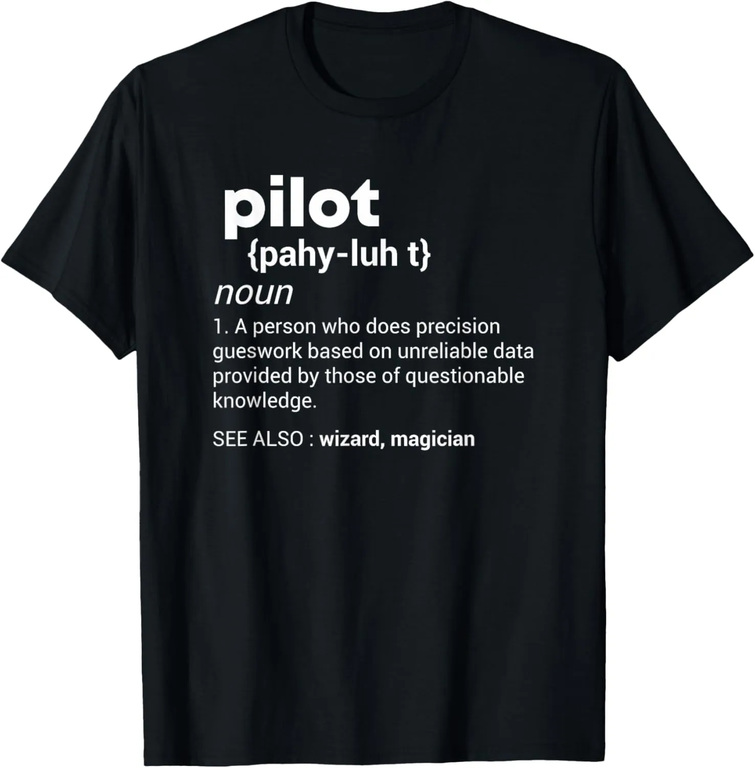 Funny Pilot Definition design Airplane Jet Aviation Graphic T-Shirt