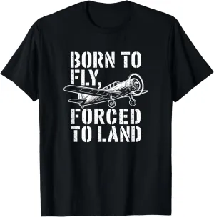 Funny Pilot Plane Design Art Men Women Aviation Airline T-Shirt