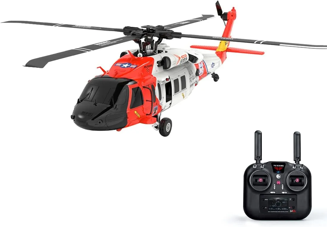 FunXylophy RC Helicopter for Adults, 1/47 Scale F09-S 2.4G Brushless Direct Drive RC Helicopter Model with H1 Flight Controller and GPS Position, Aircraft for Beginners (RTF Edition)