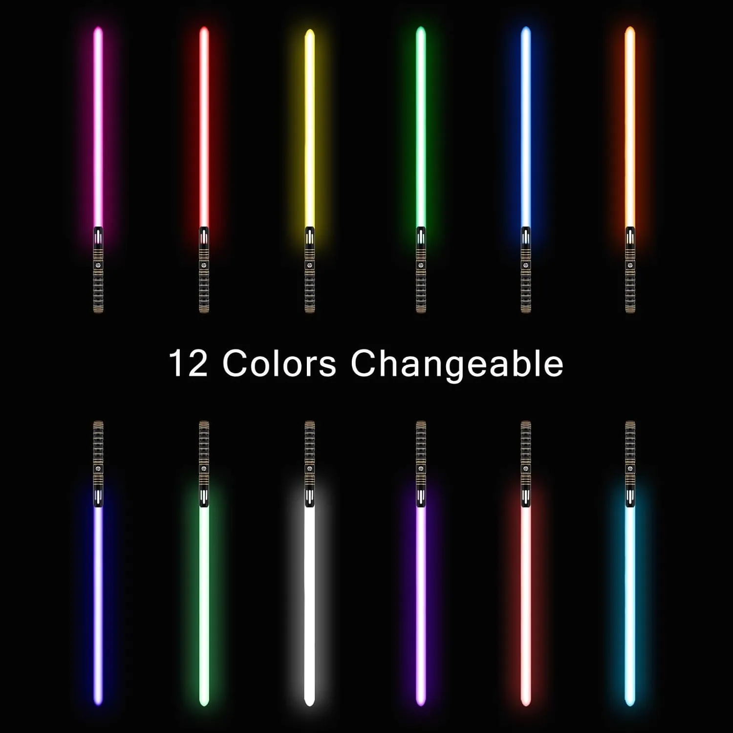 FX Light Saber, Motion Control 16 Sound Fonts with Infinite 12 Color Changing, Premium Metal Hilt Light Saber for Kids Movie Fans Cosplay Party Birthday Present