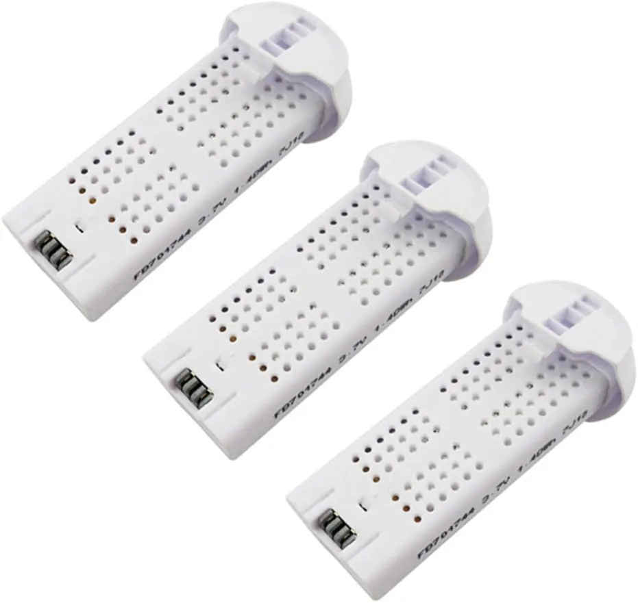 Fytoo 3pcs3.7V 400mah Lithium Battery for SYMA X22 X22W Four-axis Aircraft RC Quadcopter Drone Battery Spare Part White