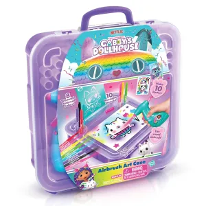 Gabby’s Dollhouse™ Airbrush Art Case! Handled Art case for Storage and Portability! Make Your own Cat-tasic Posters with Stencils and air Brush. Age 4 