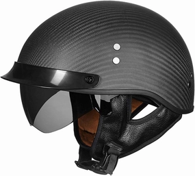 GAOZ Helmets Motorcycle Motorbike Moped Bike Scooter Moto Open-face Jet Helmet Crash Protection Visor Brain-Cap Road Riding Adult Style Classic RetroHalf Helmet DOT Approved