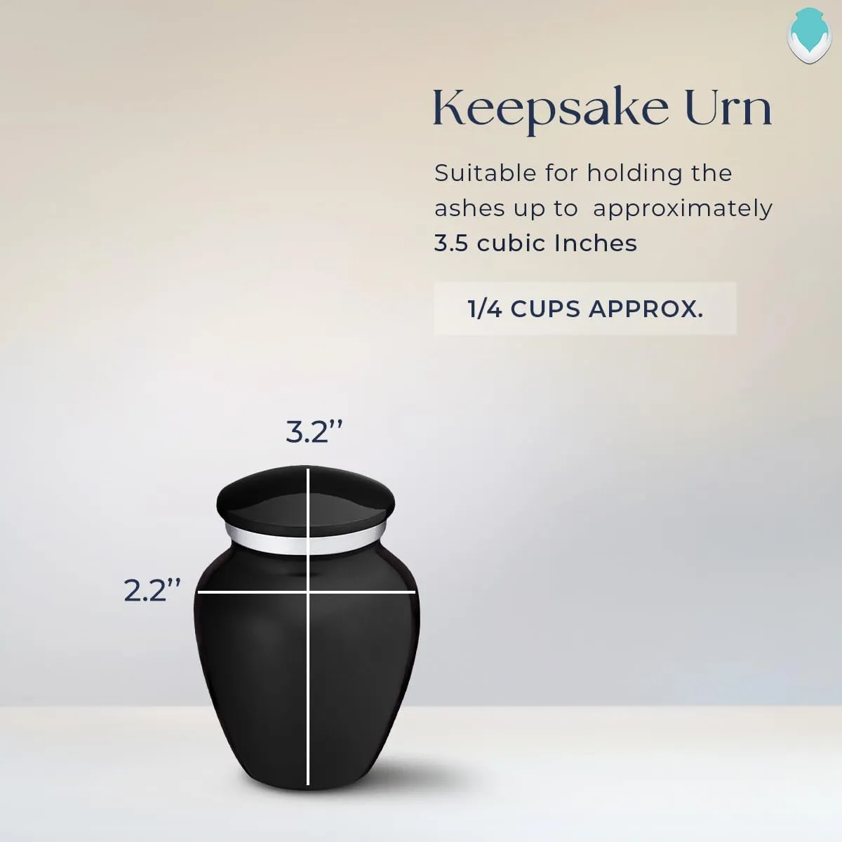 Geturns Embrace Keepsake Personalized Picture Cremation Urns for Human Ashes I Black Photo Funeral Urn for Men and Women with Double Side Engraving I 3.5 lbs