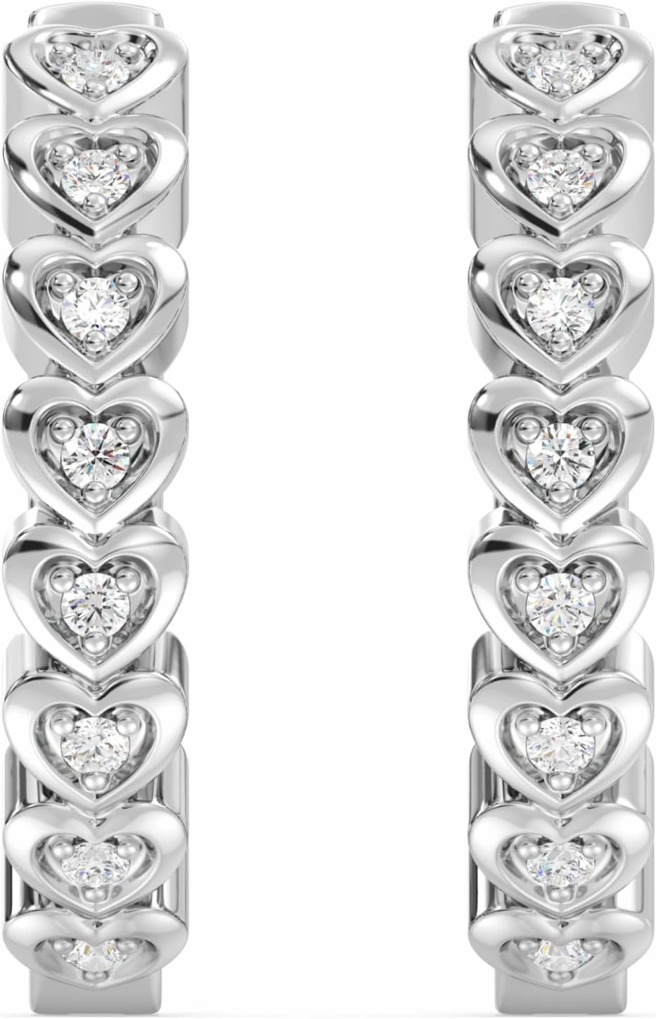 Gilded Lab-Grown Diamond Hoop Earrings,1/10 Cttw|SI1 F Color, Sterling Silver| Elegant & Ethical Jewelry for Women, Gift Box Included| For Anniversaries, Gifting and Special Occasions