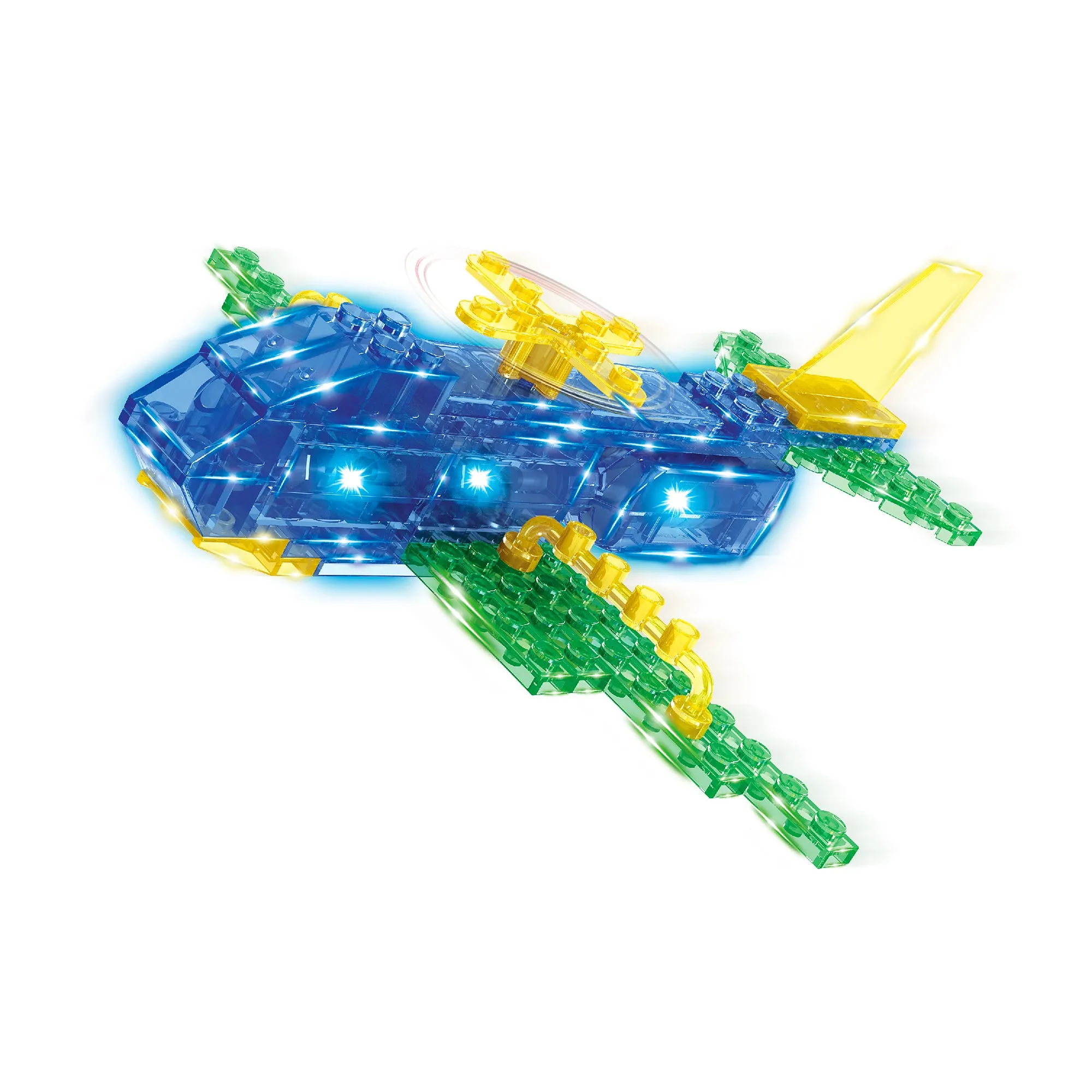 Gleam Bricks 55 Pieces 3 in 1 Helicopter Model Toy for 6  Aged Kids