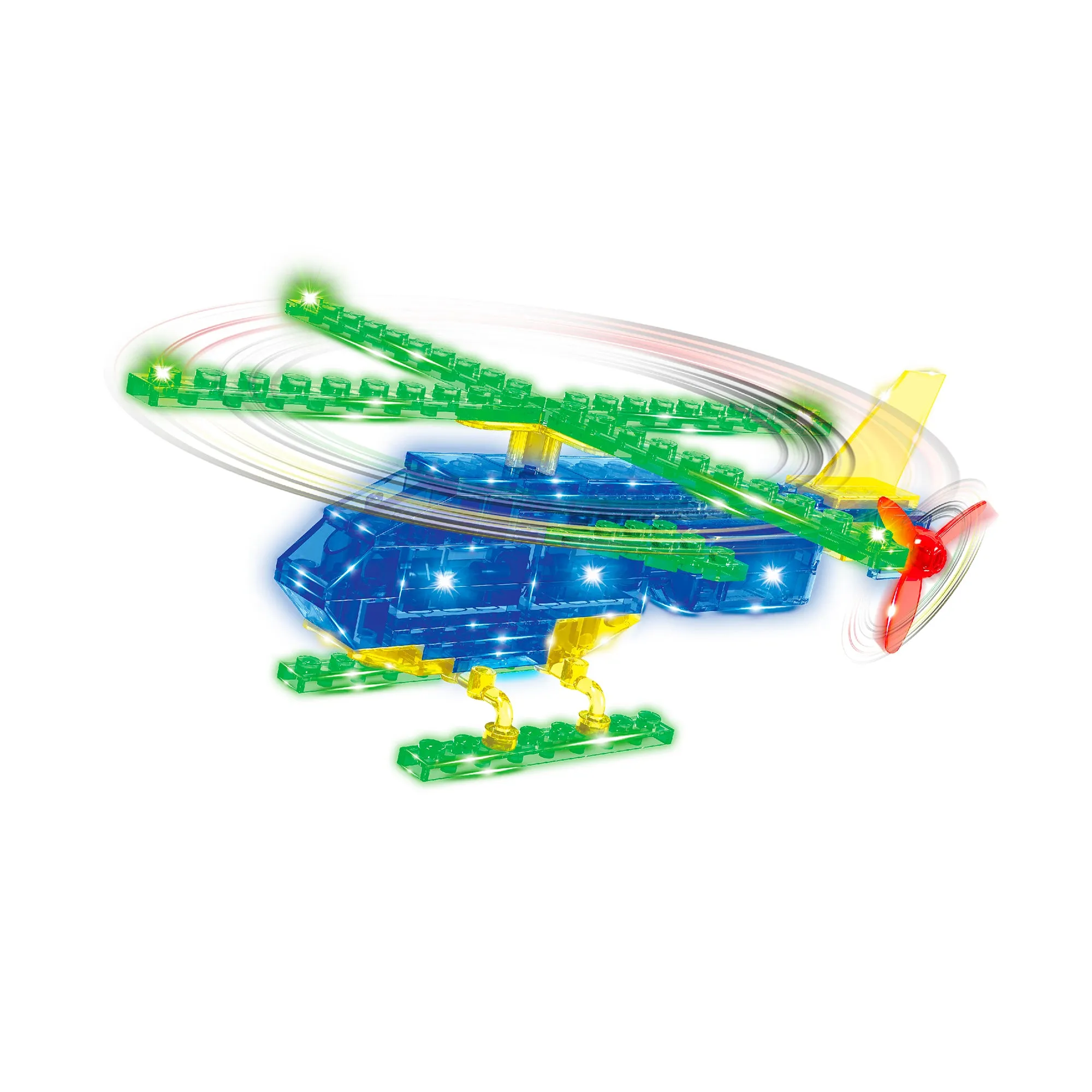 Gleam Bricks 55 Pieces 3 in 1 Helicopter Model Toy for 6  Aged Kids