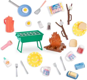 Glitter Girls– Campfire & Portable BBQ Grill Set – Marshmallows, Toasting Sticks, and Play Food – 14-inch Doll Accessories for Kids Ages 3 and Up – Children’s Toys