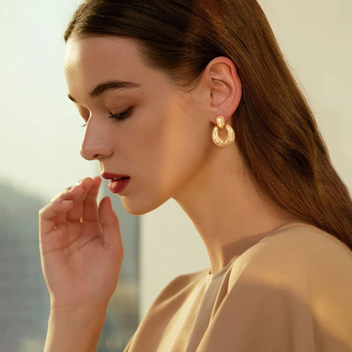 Gold Silver Hoop Dangle Earrings For Women Statement Retro Earrings Multiple Styles Jewelry for Birthday Party Jewelry