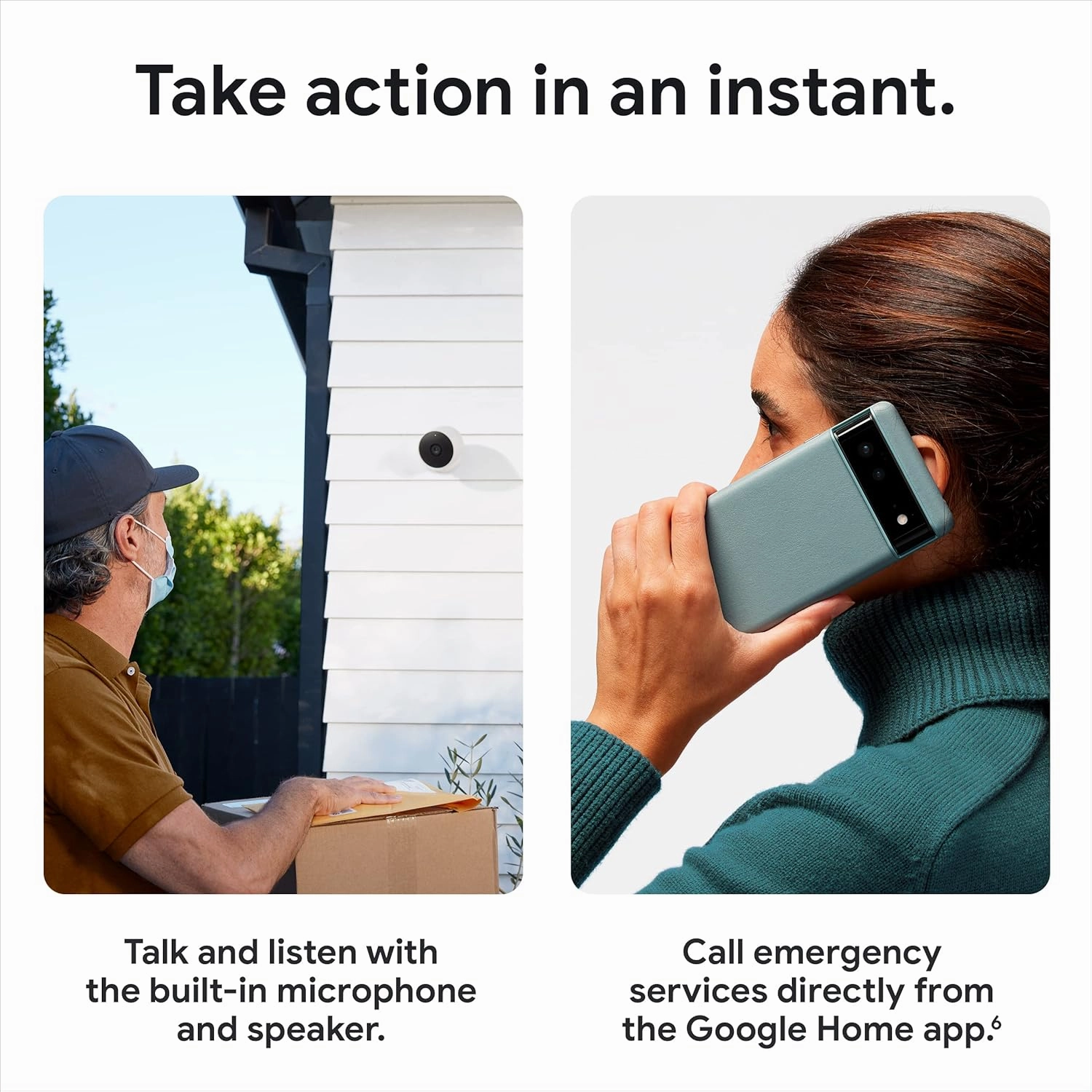 Google Nest Cam Outdoor or Indoor, Battery - 2nd Generation - 1 Pack