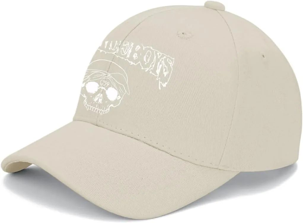 Grey 59 Skull RED Logo Band Baseball Cap Men Women Peak Cap Outdoor Casual Golf Dad Hat