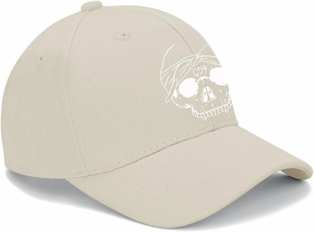 Grey 59 Skull RED Logo Band Baseball Cap Men Women Peak Cap Outdoor Casual Golf Dad Hat