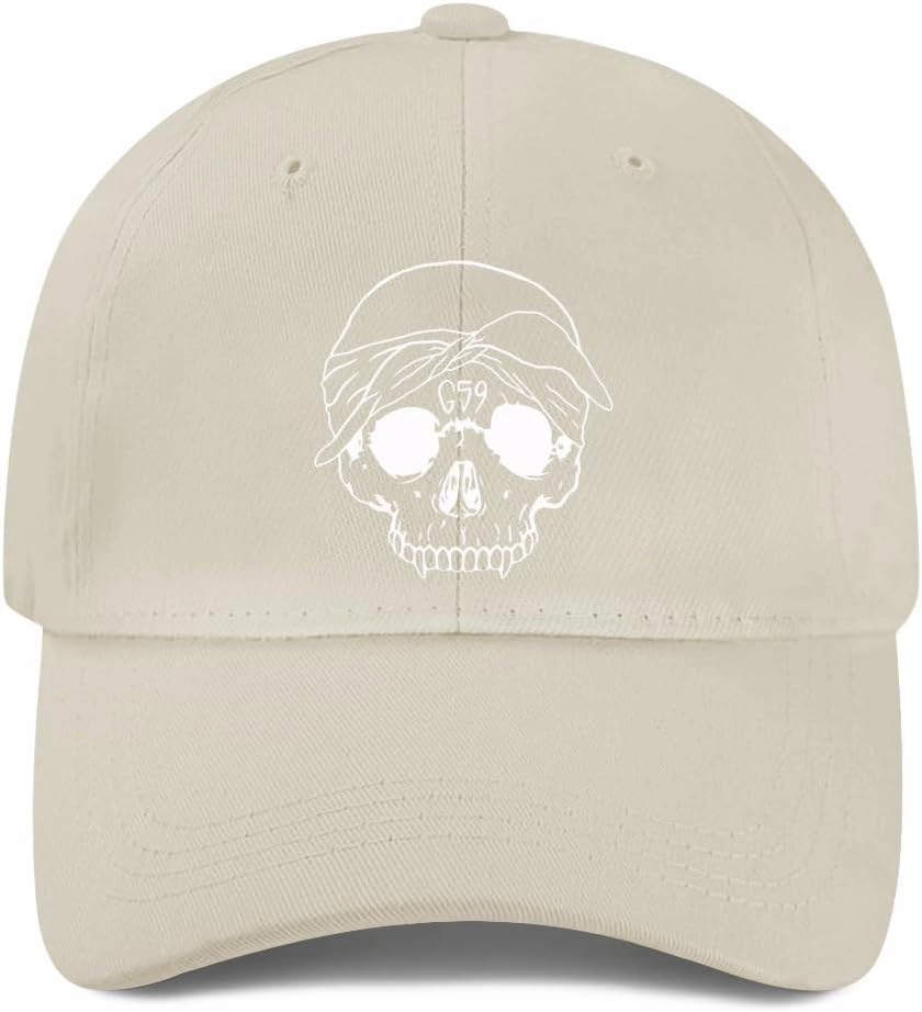 Grey 59 Skull RED Logo Band Baseball Cap Men Women Peak Cap Outdoor Casual Golf Dad Hat