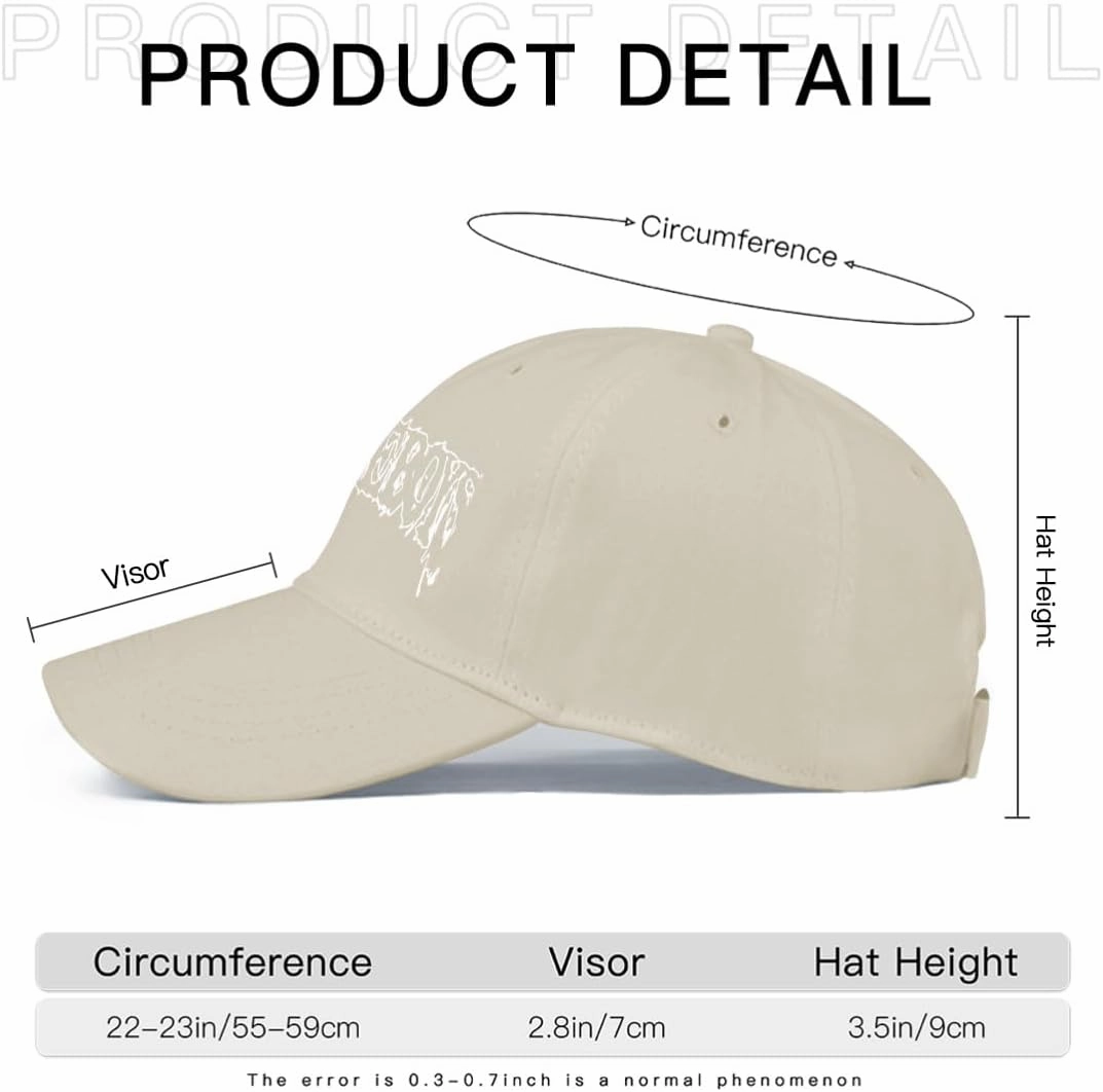 Grey 59 Skull RED Logo Band Baseball Cap Men Women Peak Cap Outdoor Casual Golf Dad Hat