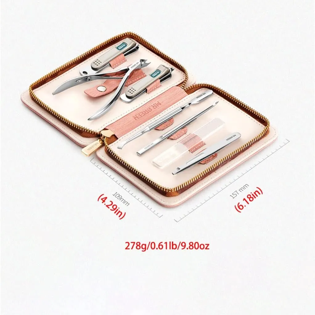GRFIT Nail Clippers Kit Nail Clipper Set Portable Manicure Set Personal Care Pedicure Set Stainless Steel Beauty Set (7-Piece Set) Pedicure Tools for Feet (Size : B-7 Piece Set)