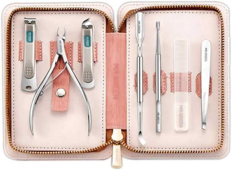 GRFIT Nail Clippers Kit Nail Clipper Set Portable Manicure Set Personal Care Pedicure Set Stainless Steel Beauty Set (7-Piece Set) Pedicure Tools for Feet (Size : B-7 Piece Set)