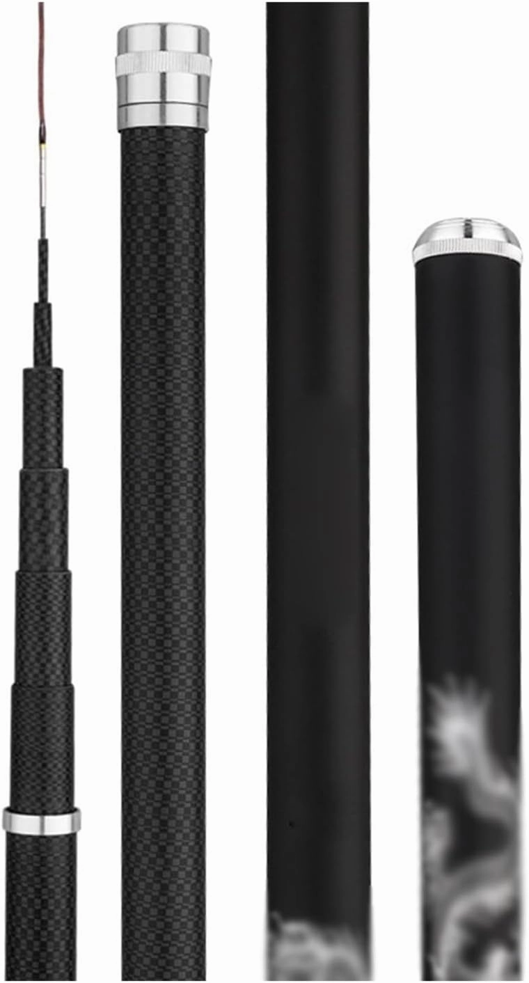 GRFIT Fishing Rod Telescopic Carbon Fiber Fishing Rod, Hard, Super Light, for Freshwater Portable Fishing Rod