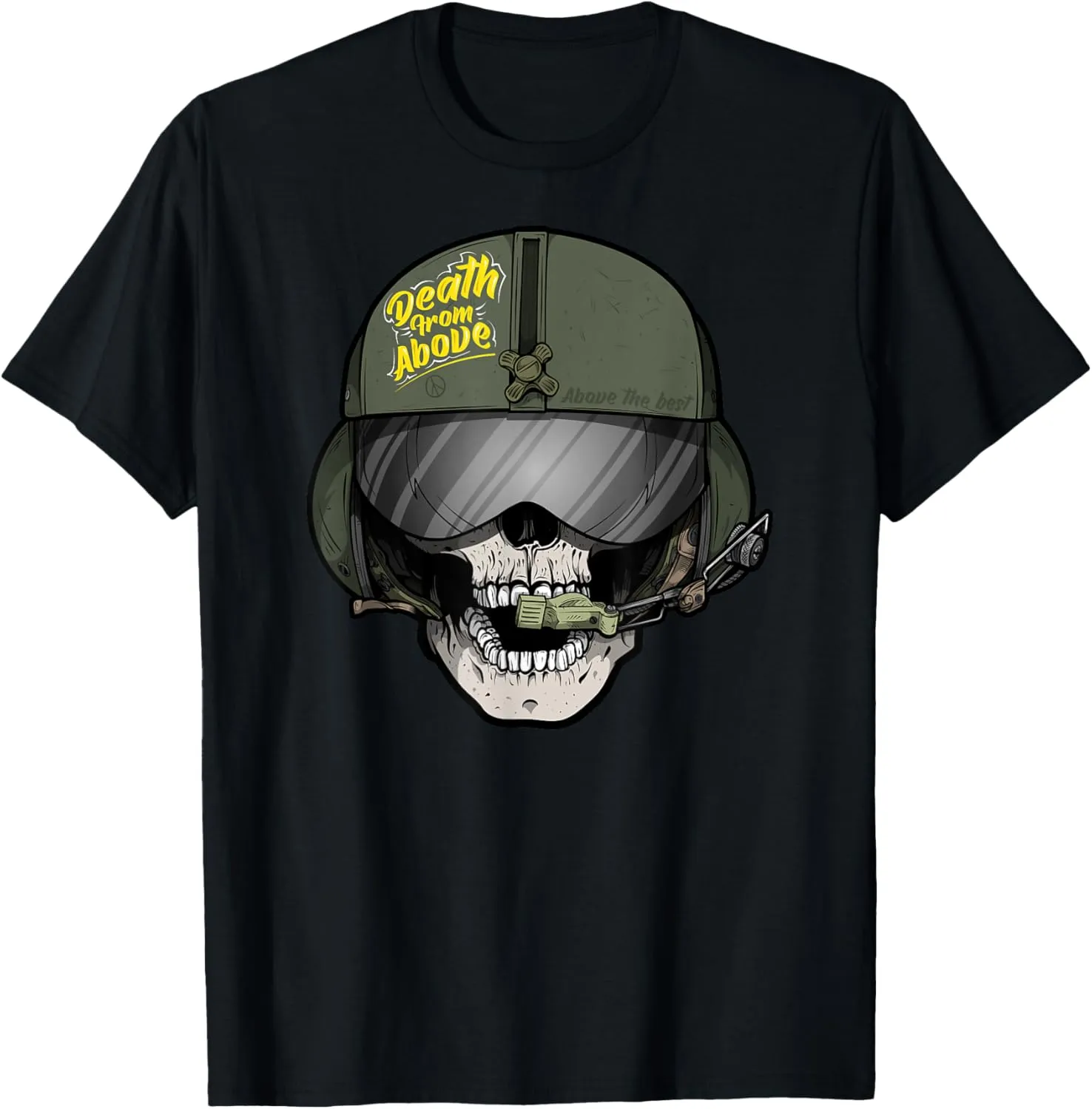 Grim Reaper Helicopter Pilot US ARMY Aviation Skull T-Shirt T-Shirt