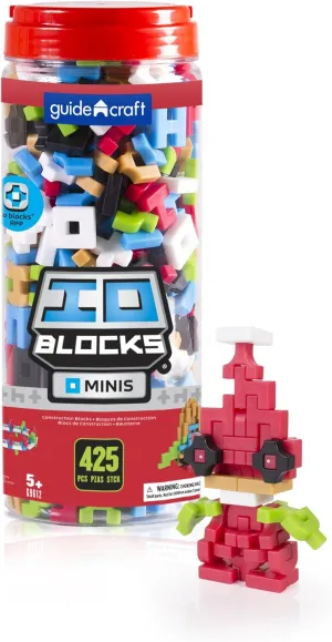 Guidecraft IO Blocks Minis - 425 Piece Set, Kids Miniature Building STEM Educational Toy