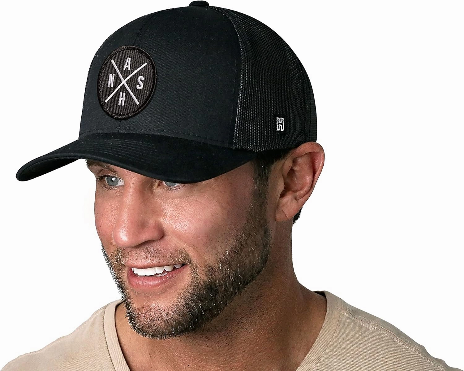 HAKA State City Trucker Hat for Men & Women, Adjustable Baseball Hat, Mesh Snapback, Sturdy Outdoor Black Golf Hat