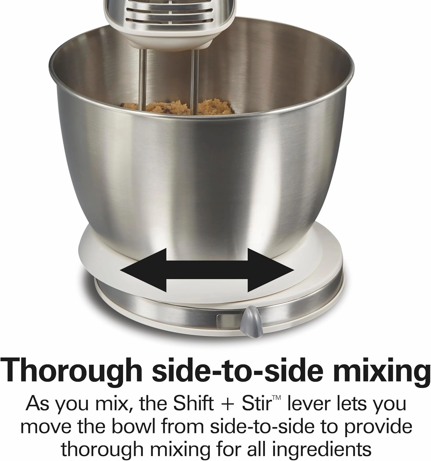 Hamilton Beach Classic Stand and Hand Mixer, 4 Quarts, 6 Speeds with QuickBurst, Bowl Rest, 290 Watts Peak Power, White (64655)