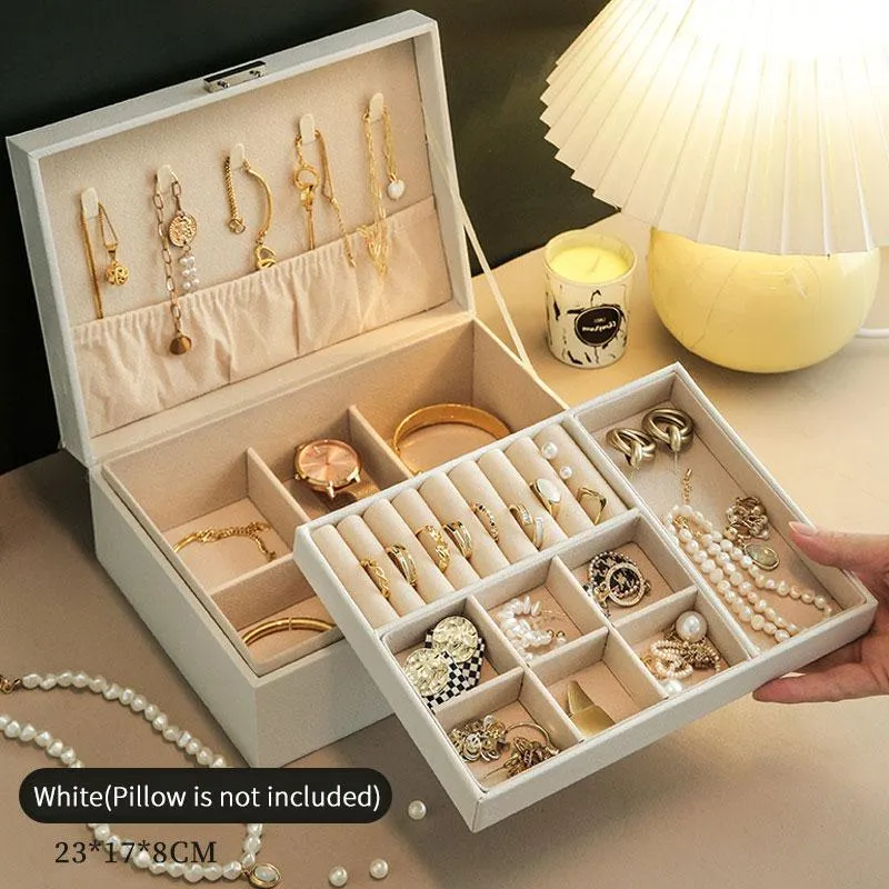 Hand jewelry bracelet necklace earrings lock jewelry storage box