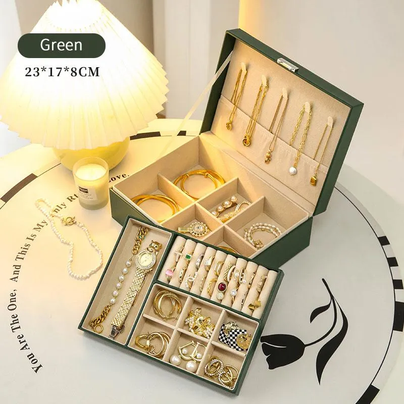 Hand jewelry bracelet necklace earrings lock jewelry storage box