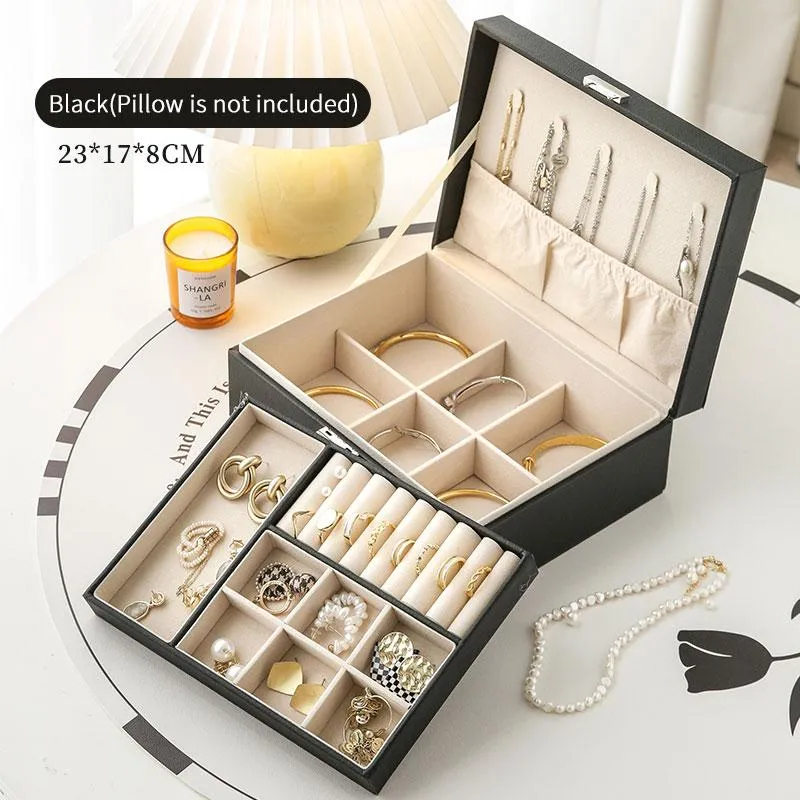 Hand jewelry bracelet necklace earrings lock jewelry storage box