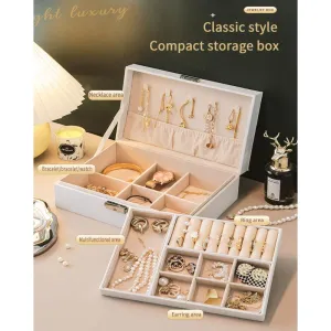 Hand jewelry bracelet necklace earrings lock jewelry storage box