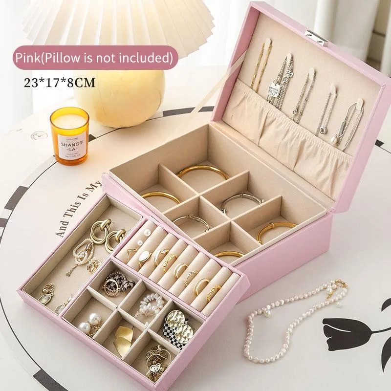 Hand jewelry bracelet necklace earrings lock jewelry storage box