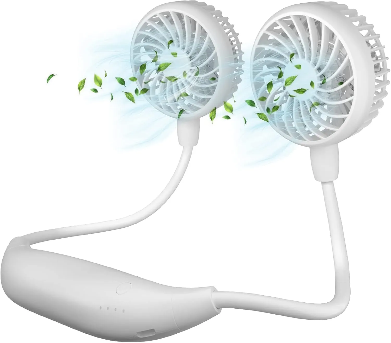 HandFan Portable Neck Fan Rechargeable, Wearable Personal Fans for Neck, Hands Free Necklace Fan Battery Operated, Neck Cooling Air Condition for Men Women Travel Hiking Cycling Outdoors