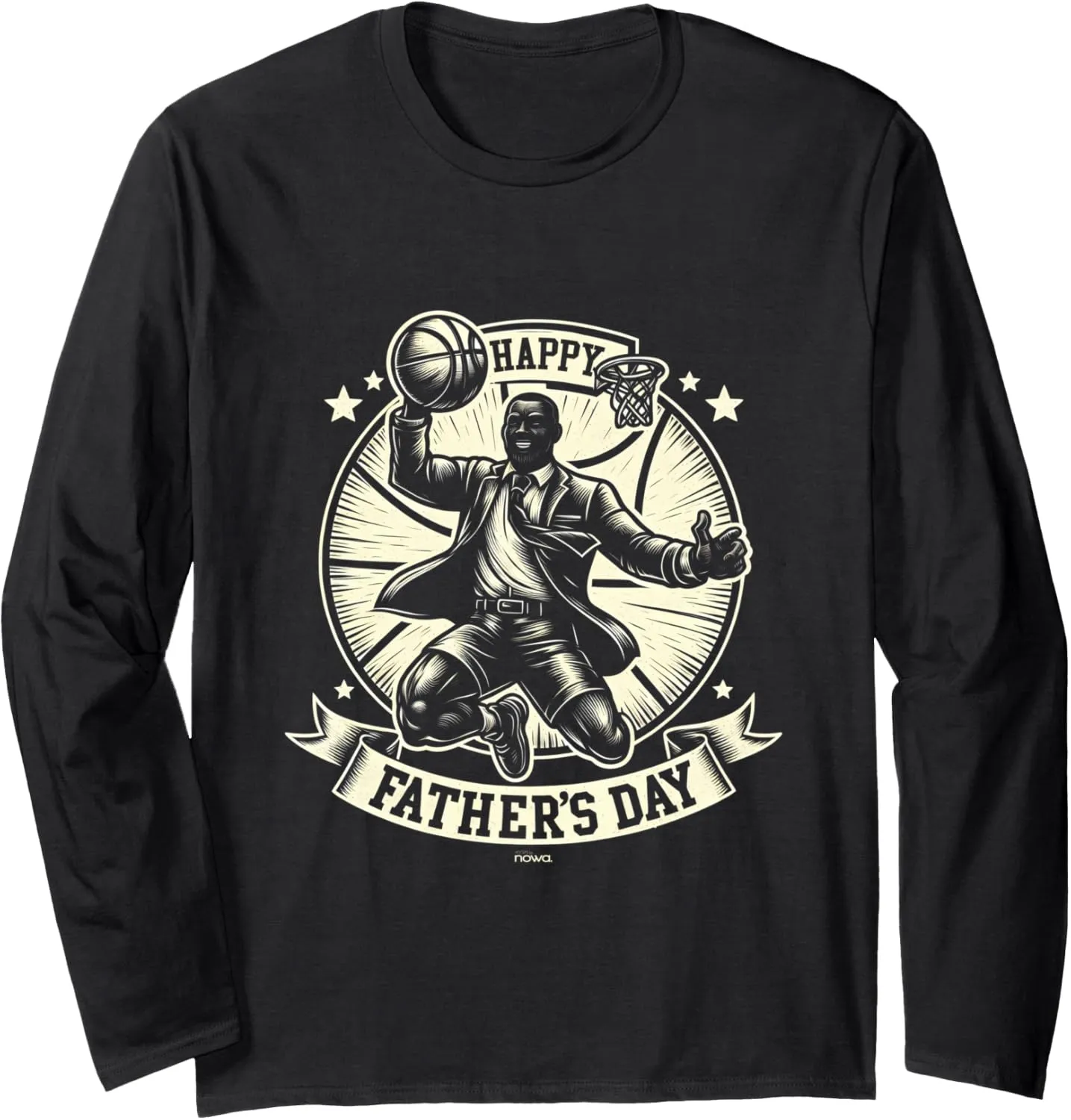 HAPPY SLAM DUNK DAD BASKETBALL ON FATHER'S DAY Long Sleeve T-Shirt