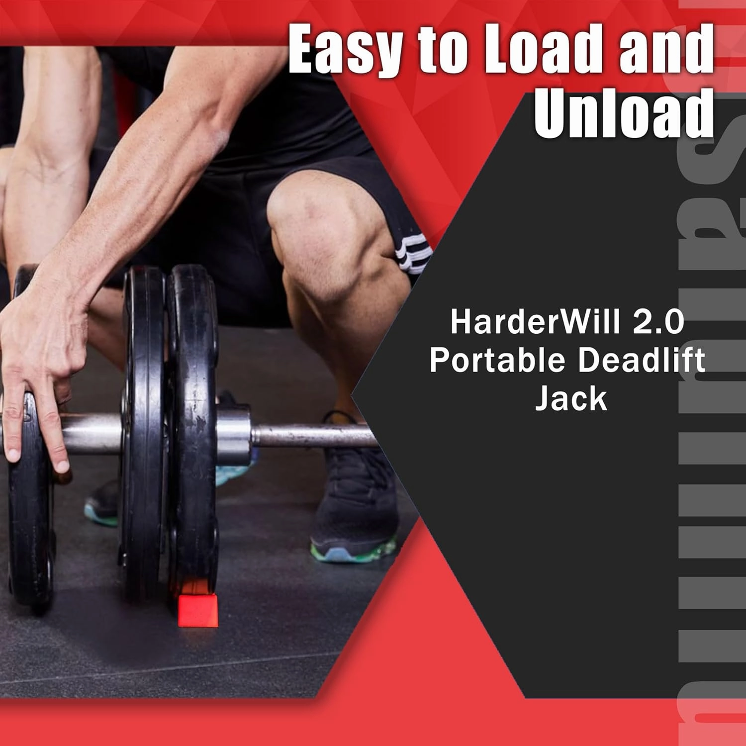 HarderWill Deadlift Jack Alternative (1 Pair) Easy to Load and Unload Weight Plates, Perfect for Deadlift, Crossfit, Powerlifting, Weightlifting, Home Gym for Your Gym Bag