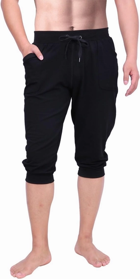 HDE Mens 3/4 Pants Workout Jogger Yoga Capri Shorts with Pockets for Running