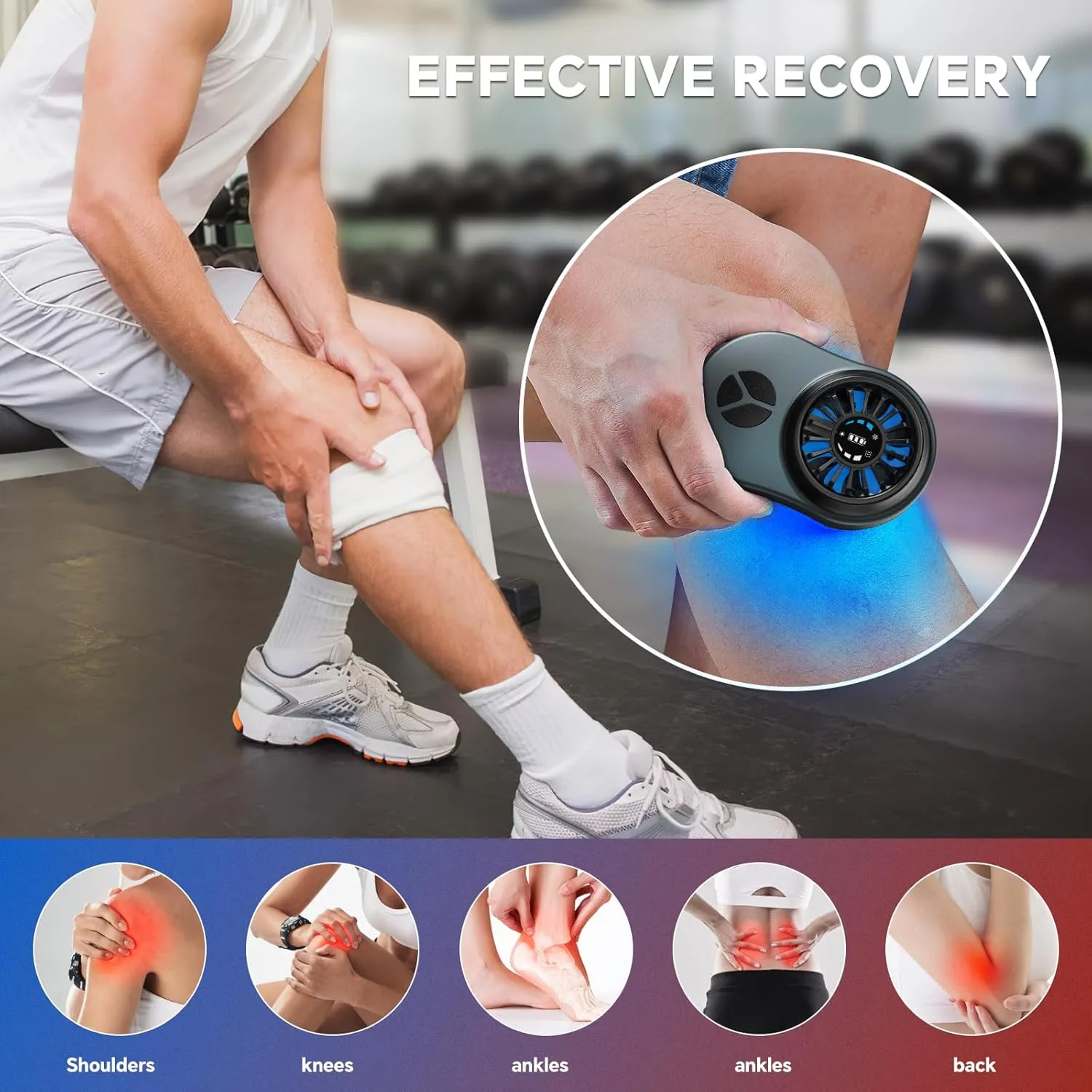 Heat Cold Therapy Machine 3-in-1 Instant Cryotherapy Machine Ice Therapy Machine Systerm for Pain Relief Sport Muscle Recovery, Cold Compress Heating Pad Contrast Therapy 3 Modes, Grey 1 Pcs