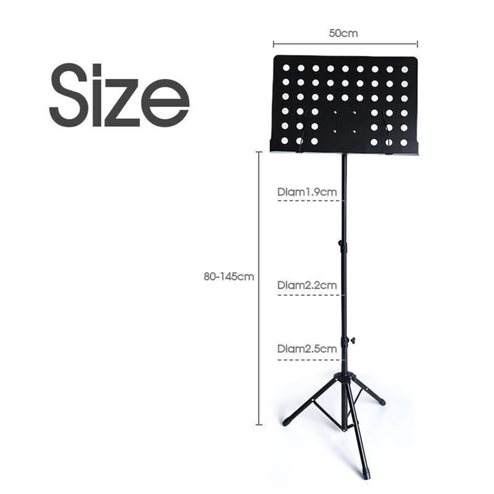 Heavy Duty Metal Music Sheet Conductor Folding Adjustable Music Stage Stand