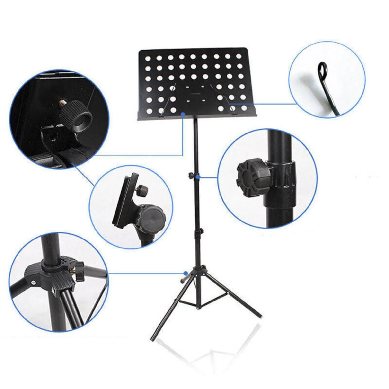 Heavy Duty Metal Music Sheet Conductor Folding Adjustable Music Stage Stand