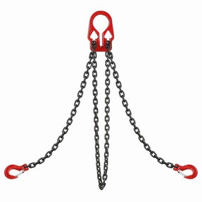 Heavy Duty Lifting Chains with Adjustable Hooks, 5/16 Inch x 10 Ft, Maximum Load 7000lbs, Dual Leg Chain Slings for Industrial Engine Hoist