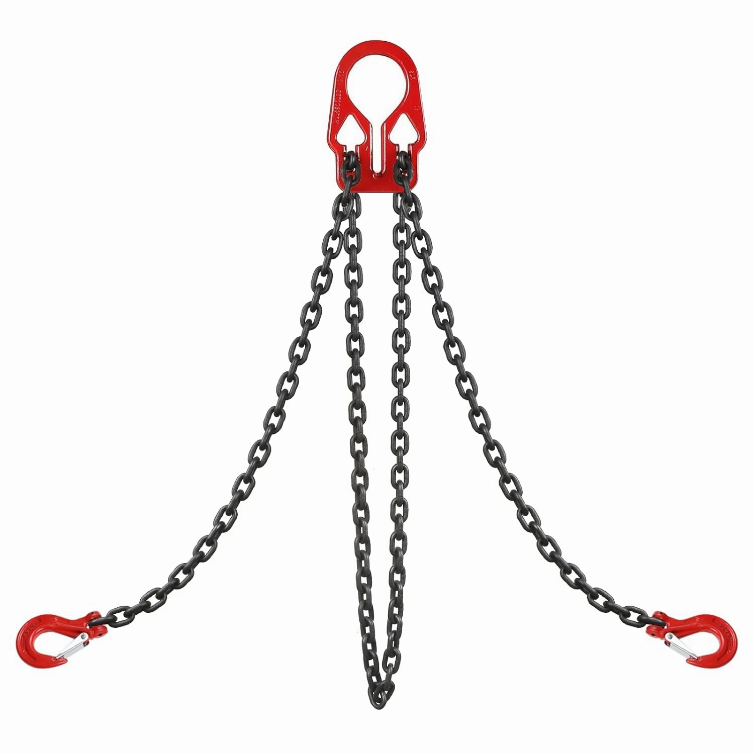 Heavy Duty Lifting Chains with Adjustable Hooks, 5/16 Inch x 10 Ft, Maximum Load 7000lbs, Dual Leg Chain Slings for Industrial Engine Hoist