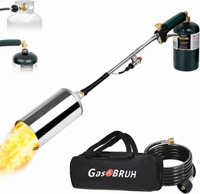 Heavy Duty Weed Torch Propane Burner with Storage Bag, High Output 1,200,000 BTU Blow Torch with 8.8FT Hose, Portable Flame Weeder with Igniter for Garden Wood Roofing Snow Road Charcoal Start