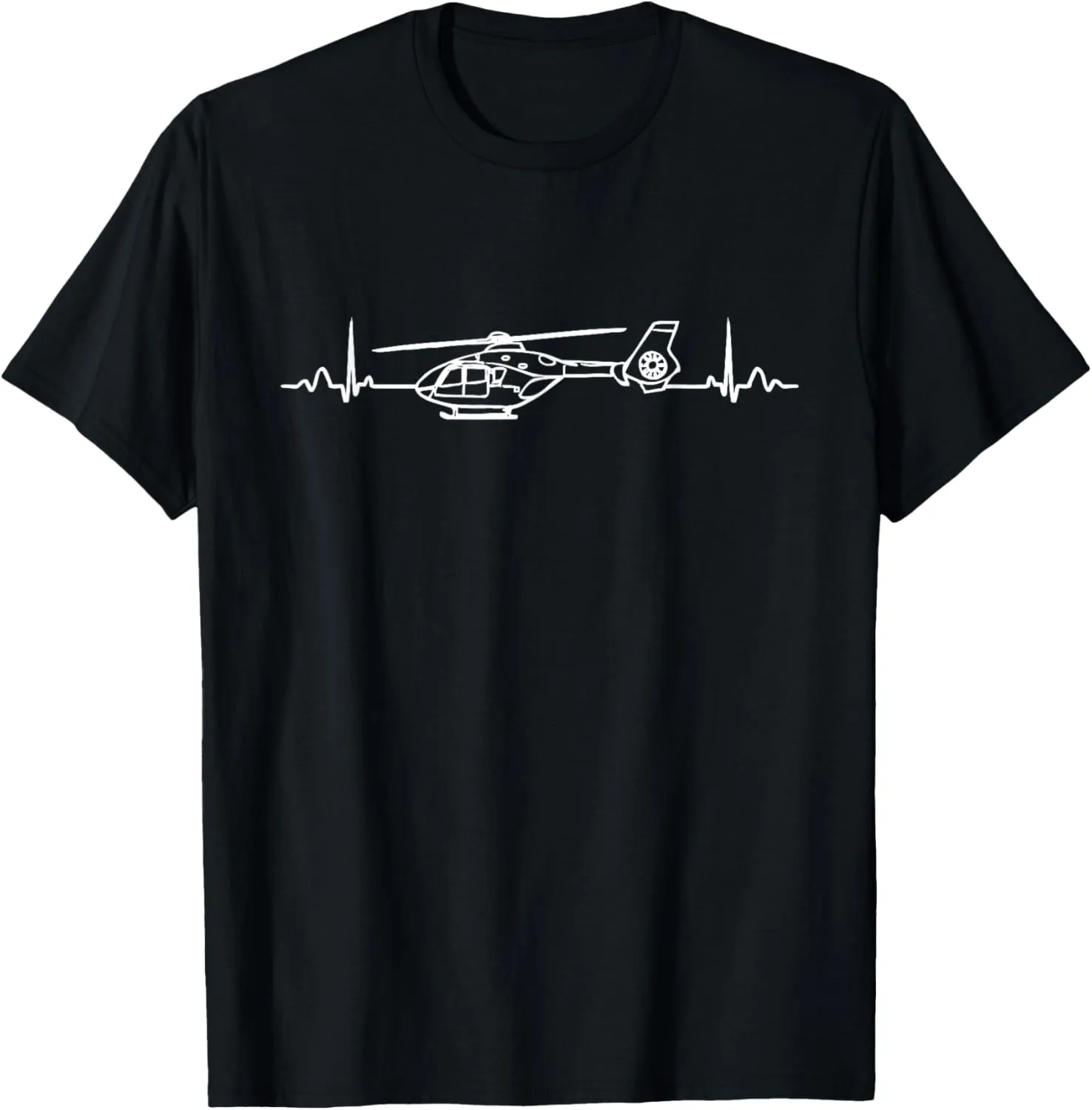 Helicopter Heartbeat Shirt for Pilots and Aviators T-Shirt