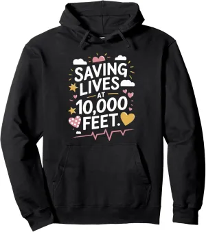 Helicopter Nurse Quotes for Aviation Medic Flight Paramedic Pullover Hoodie