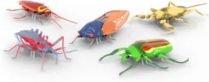 HEX BOTS Nano Real Bugs 5-Pack, Fake Insect Toy Figures, Sensory Toys for Kids & Cats, Robot Toys for Boys & Girls Aged 3 & Up